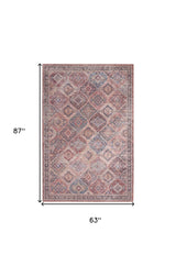 5' X 7' Multicolor Oriental Power Loom Distressed Washable Area Rug - Homeroots - Flyclothing LLC