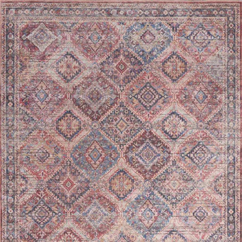 5' X 7' Multicolor Oriental Power Loom Distressed Washable Area Rug - Homeroots - Flyclothing LLC