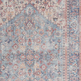 5' X 7' Blue Oriental Power Loom Distressed Washable Area Rug - Homeroots - Flyclothing LLC