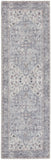 2' X 6' Grey Oriental Power Loom Distressed Washable Runner Rug - Homeroots