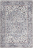 5' X 7' Grey Oriental Power Loom Distressed Washable Area Rug - Homeroots