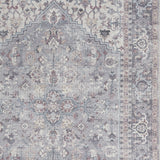 5' X 7' Grey Oriental Power Loom Distressed Washable Area Rug - Homeroots