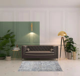 4' X 6' Light Grey And Blue Oriental Power Loom Distressed Washable Area Rug - Homeroots - Flyclothing LLC