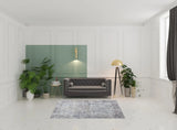 5' X 7' Light Grey And Blue Oriental Power Loom Distressed Washable Area Rug - Homeroots - Flyclothing LLC