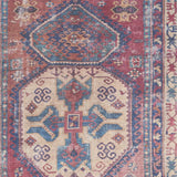 5' X 7' Red And Navy Southwestern Power Loom Distressed Washable Area Rug - Homeroots - Flyclothing LLC