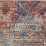 4' X 6' Multicolor Southwestern Power Loom Distressed Washable Area Rug - Homeroots