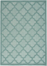 4' X 6' Aqua And Teal Ikat Indoor Outdoor Area Rug - Homeroots - Flyclothing LLC