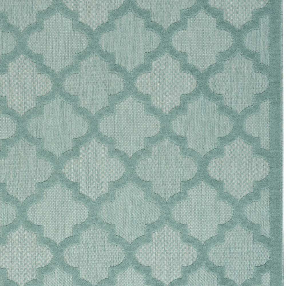 4' X 6' Aqua And Teal Ikat Indoor Outdoor Area Rug - Homeroots - Flyclothing LLC