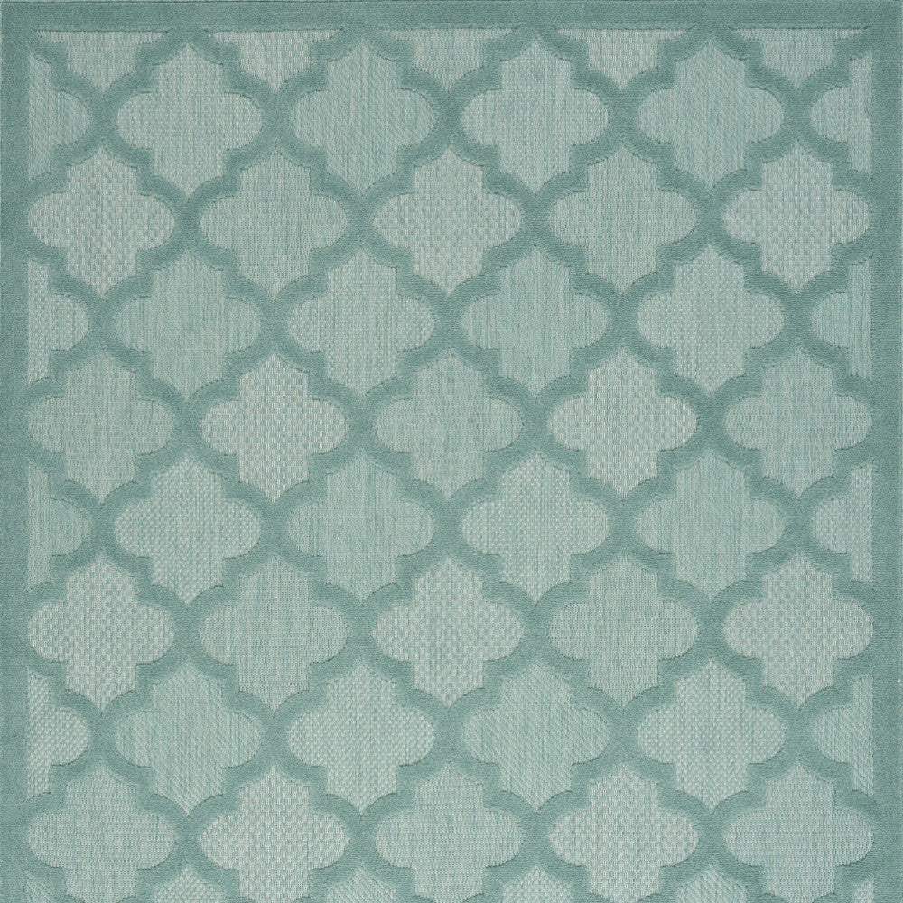 4' X 6' Aqua And Teal Ikat Indoor Outdoor Area Rug - Homeroots - Flyclothing LLC