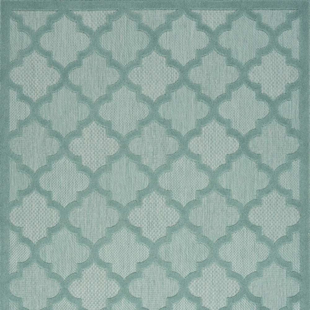 4' X 6' Aqua And Teal Ikat Indoor Outdoor Area Rug - Homeroots - Flyclothing LLC