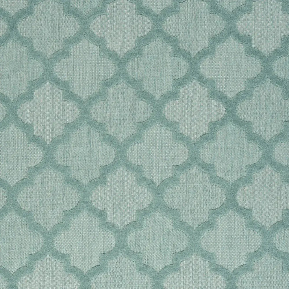 5' X 7' Aqua And Teal Ikat Indoor Outdoor Area Rug - Homeroots - Flyclothing LLC