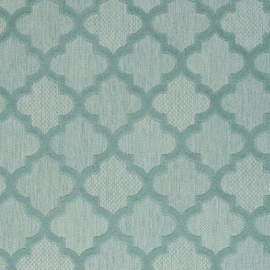 5' X 7' Aqua And Teal Ikat Indoor Outdoor Area Rug - Homeroots - Flyclothing LLC