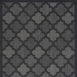 5' X 7' Charcoal Black Ikat Indoor Outdoor Area Rug - Homeroots - Flyclothing LLC