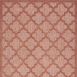 4' X 6' Coral Orange Ikat Indoor Outdoor Area Rug - Homeroots