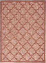 5' X 7' Coral Orange Ikat Indoor Outdoor Area Rug - Homeroots - Flyclothing LLC