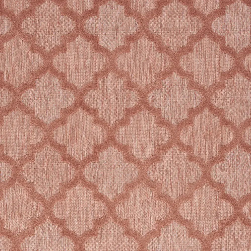 5' X 7' Coral Orange Ikat Indoor Outdoor Area Rug - Homeroots - Flyclothing LLC
