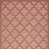 5' X 7' Coral Orange Ikat Indoor Outdoor Area Rug - Homeroots - Flyclothing LLC