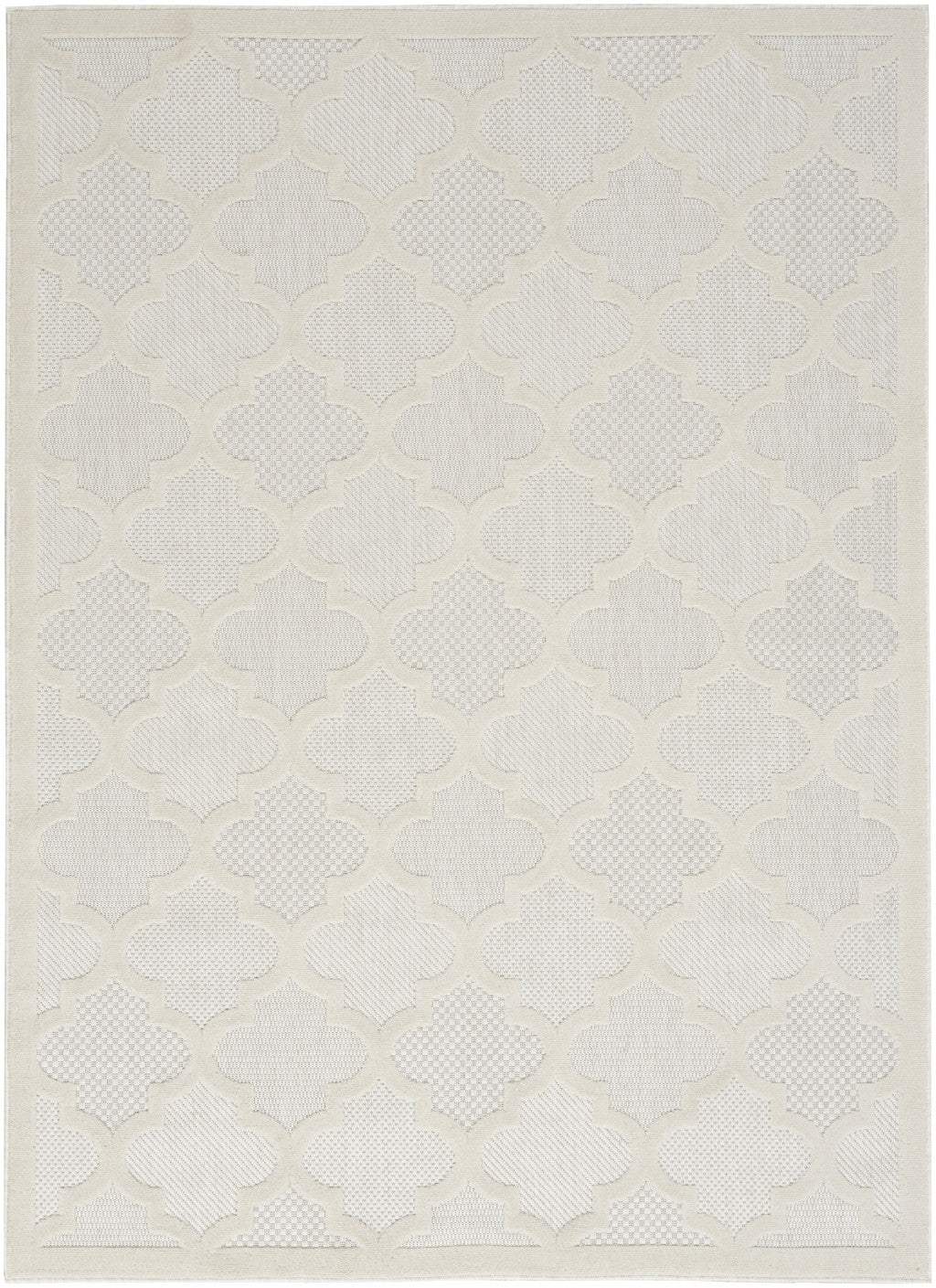 4' X 6' Ivory And White Ikat Indoor Outdoor Area Rug - Homeroots - Flyclothing LLC
