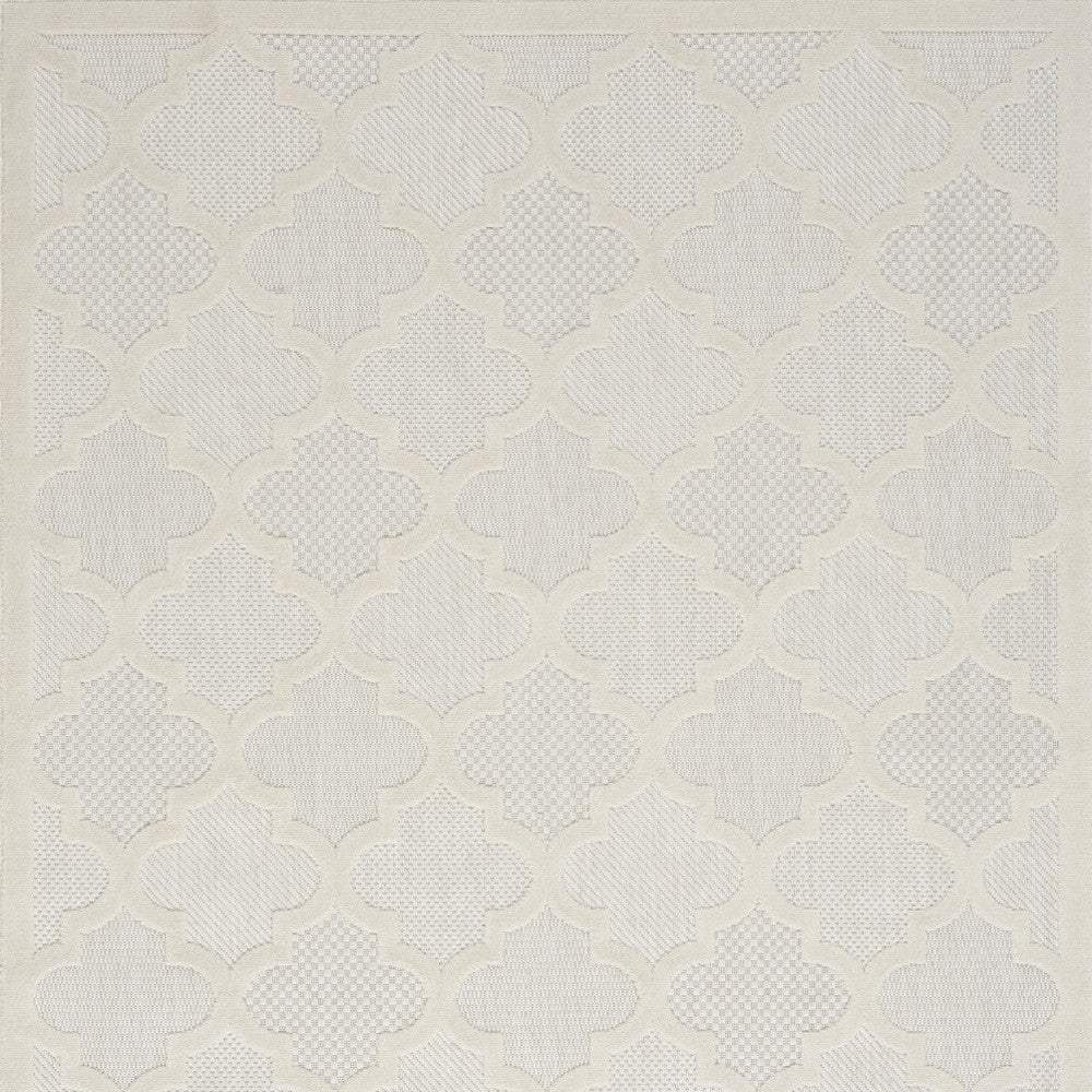 4' X 6' Ivory And White Ikat Indoor Outdoor Area Rug - Homeroots - Flyclothing LLC