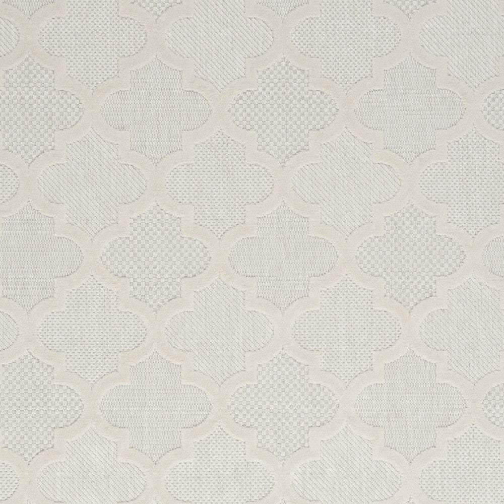 5' X 7' Ivory And White Ikat Indoor Outdoor Area Rug - Homeroots - Flyclothing LLC