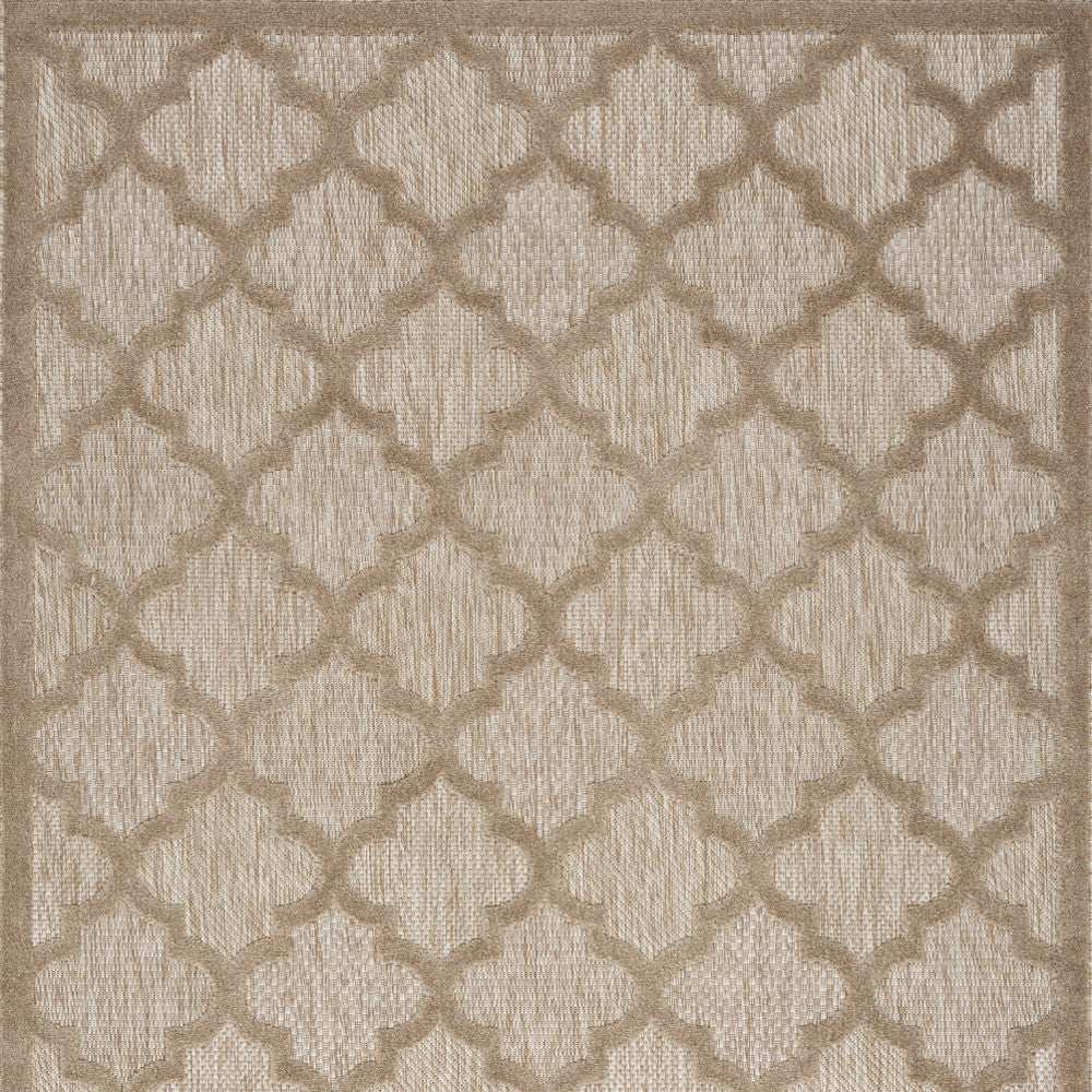 4' X 6' Natural Beige Ikat Indoor Outdoor Area Rug - Homeroots - Flyclothing LLC