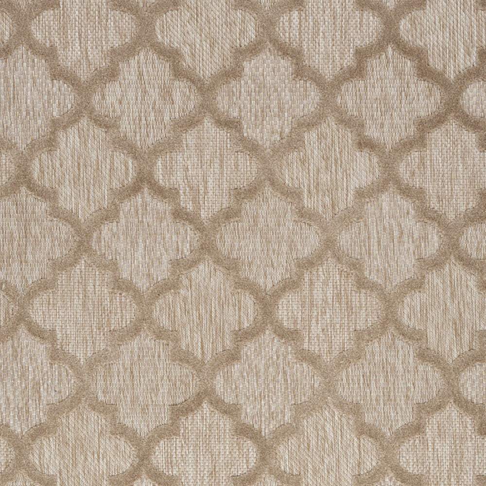 5' X 7' Natural Beige Ikat Indoor Outdoor Area Rug - Homeroots - Flyclothing LLC