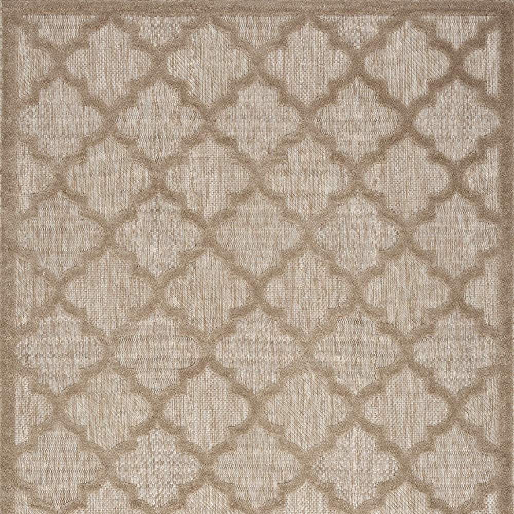 5' X 7' Natural Beige Ikat Indoor Outdoor Area Rug - Homeroots - Flyclothing LLC