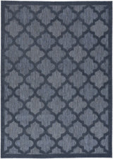 4' X 6' Navy Blue Ikat Indoor Outdoor Area Rug - Homeroots - Flyclothing LLC