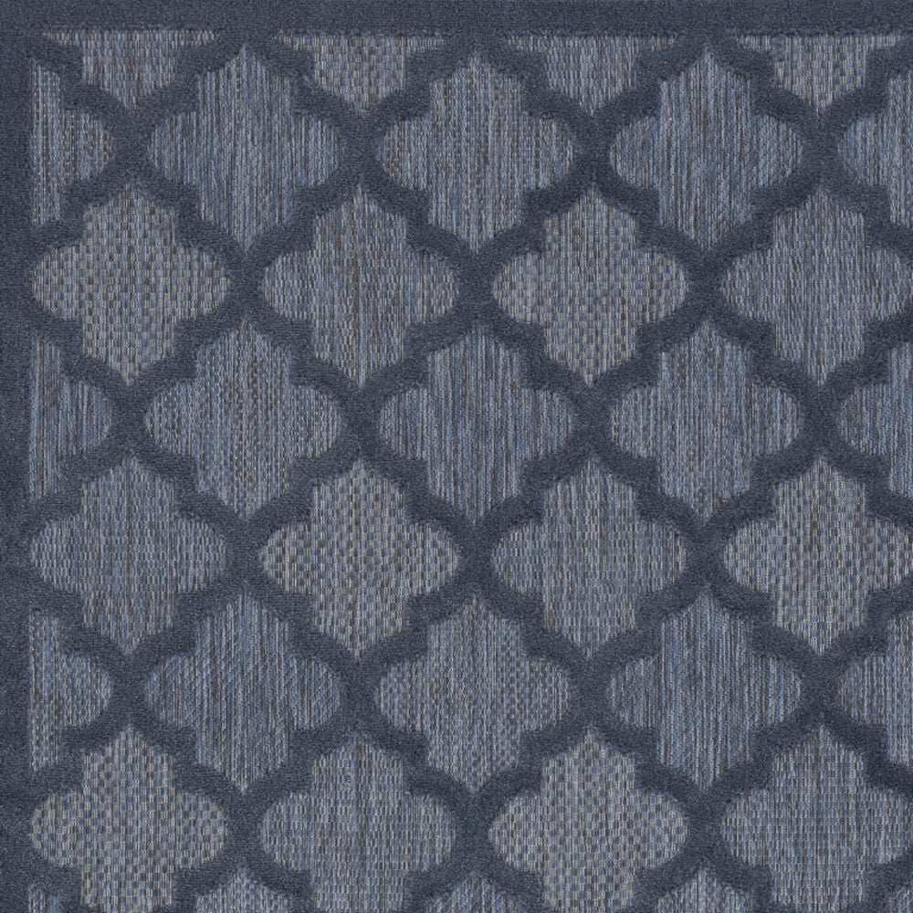 4' X 6' Navy Blue Ikat Indoor Outdoor Area Rug - Homeroots - Flyclothing LLC