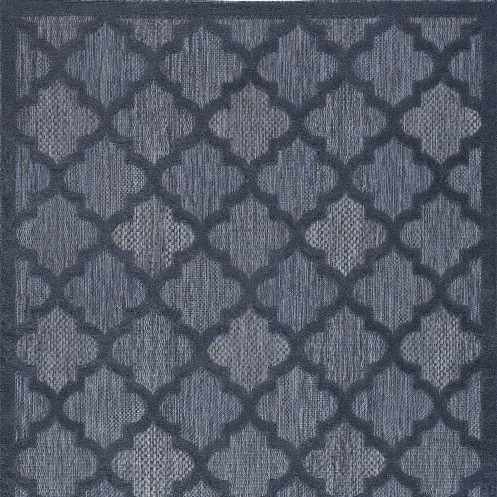 4' X 6' Navy Blue Ikat Indoor Outdoor Area Rug - Homeroots - Flyclothing LLC