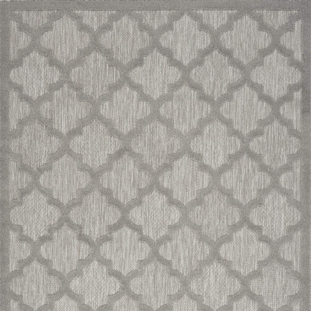 5' X 7' Silver Grey Ikat Indoor Outdoor Area Rug - Homeroots - Flyclothing LLC