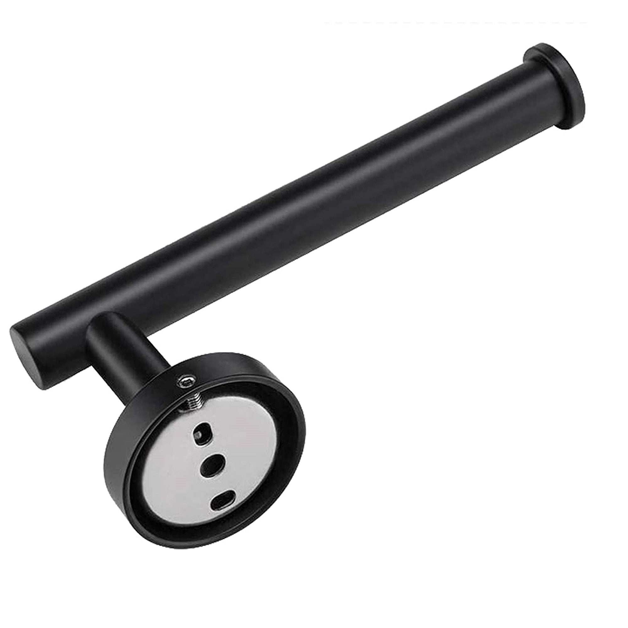 Set of Two Black Stainless Steel Wall Mount Towel Ring and Toilet Paper Holder - Homeroots - Flyclothing LLC