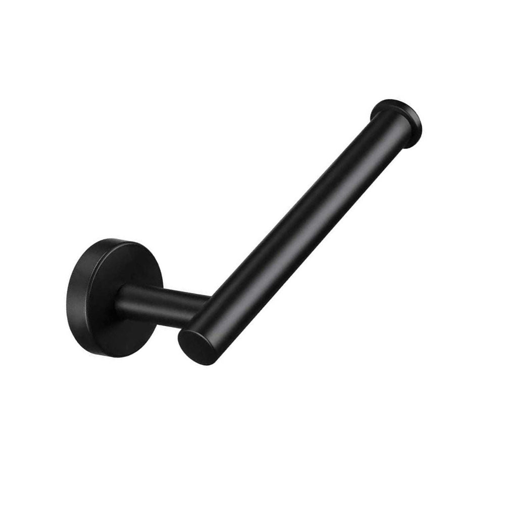Set of Two Black Stainless Steel Wall Mount Towel Ring and Toilet Paper Holder - Homeroots - Flyclothing LLC