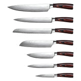 Brown and Black Stainless Steel And Wood Eight Piece Cutlery Set - Homeroots - Flyclothing LLC