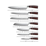 Brown and Black Stainless Steel And Wood Eight Piece Cutlery Set - Homeroots - Flyclothing LLC