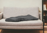 Charcoal Plain Weave Faux Fur Solid Color Throw - Homeroots