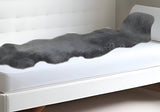 72" X 24" Charcoal Plain Weave Sheepskin Throw Blanket - Homeroots
