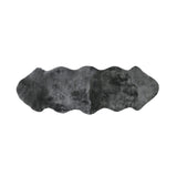 72" X 24" Charcoal Plain Weave Sheepskin Throw Blanket - Homeroots