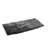 60" X 30" Charcoal Plain Weave Sheepskin Throw Blanket - Homeroots
