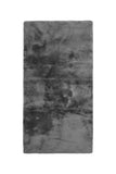 60" X 30" Charcoal Plain Weave Sheepskin Throw Blanket - Homeroots