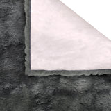 17" Charcoal Medical Sheepskin Chair Pad - Homeroots