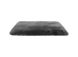 17" Charcoal Medical Sheepskin Chair Pad - Homeroots