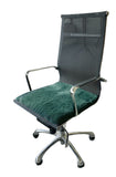 Set Of Four 17" X 17" Emerald Linen Solid Color Dining Chair Pad - Homeroots