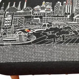 38" Black Wool And Brown Ottoman - Homeroots - Flyclothing LLC