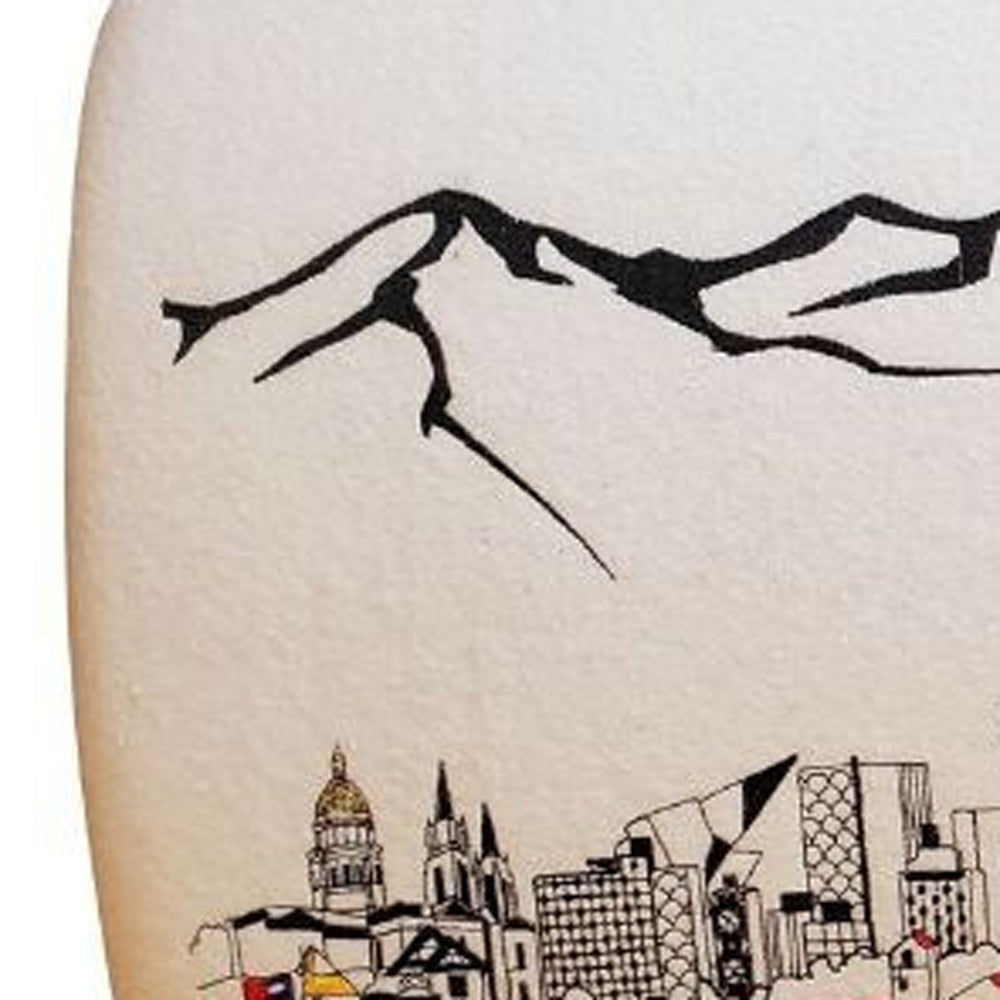 38" Cream Wool And Brown Ottoman - Homeroots - Flyclothing LLC