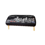 38" Gray Wool And Brown Ottoman - Homeroots - Flyclothing LLC