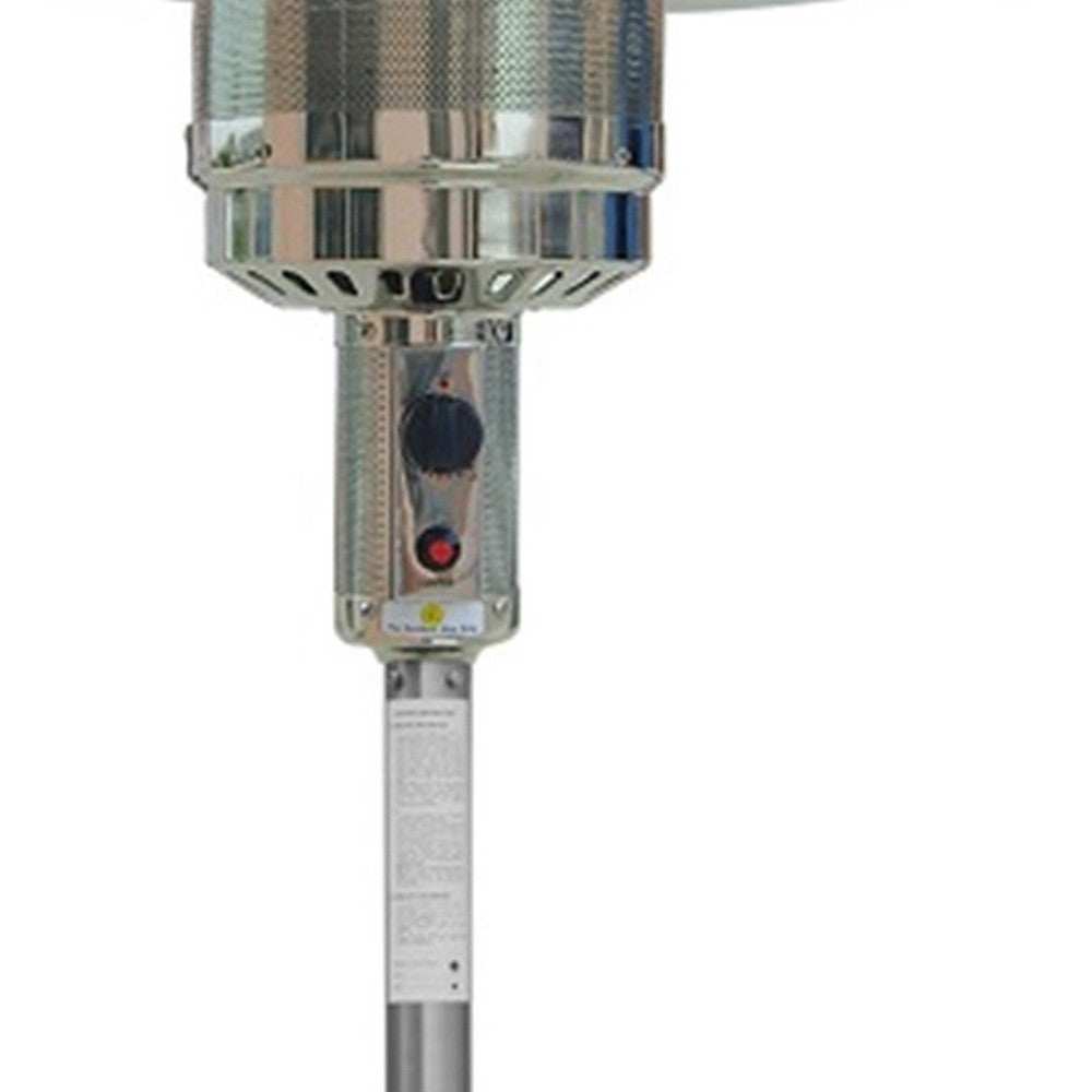 48000 BTU Silver Steel Propane Cylindrical Pole Standing Patio Heater - Homeroots - Flyclothing LLC