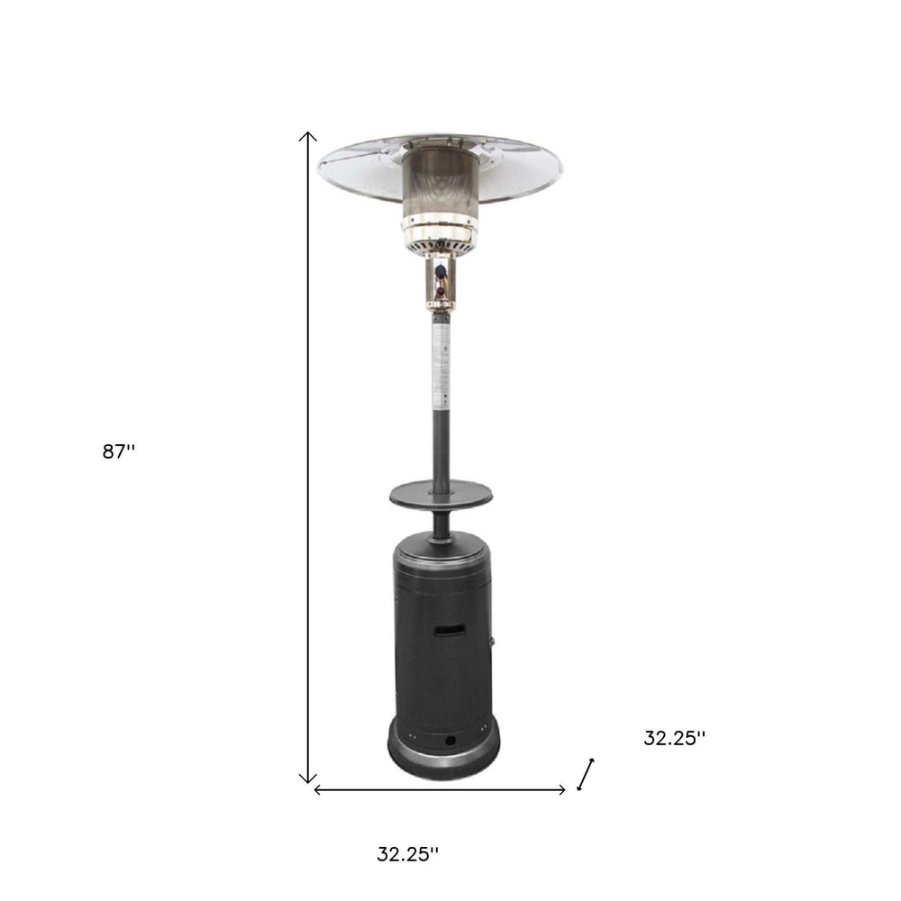 48000 BTU Silver Steel Propane Cylindrical Pole Standing Patio Heater - Homeroots - Flyclothing LLC