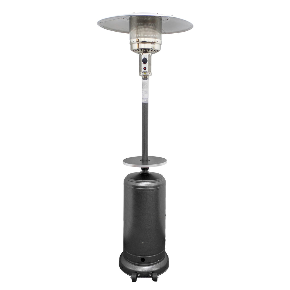 48000 BTU Silver Steel Propane Cylindrical Pole Standing Patio Heater - Homeroots