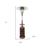48000 BTU Bronze Steel Propane Cylindrical Pole Standing Patio Heater - Homeroots - Flyclothing LLC